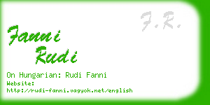 fanni rudi business card